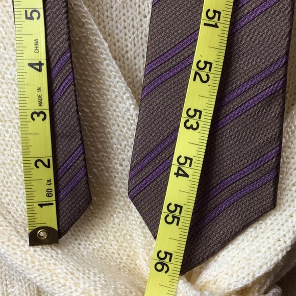 ⚜️VTG Yves Saint Laurent ‘Paris New York’ All Silk Purple Grey - Picture 4 of 7